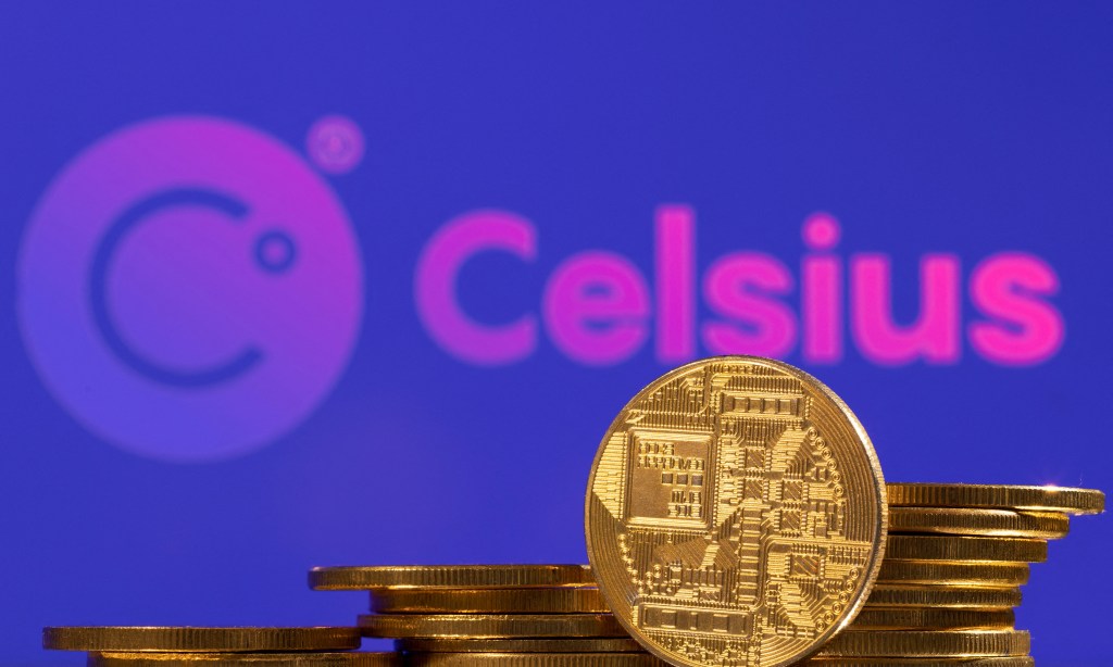 Celsius logo and coin representation