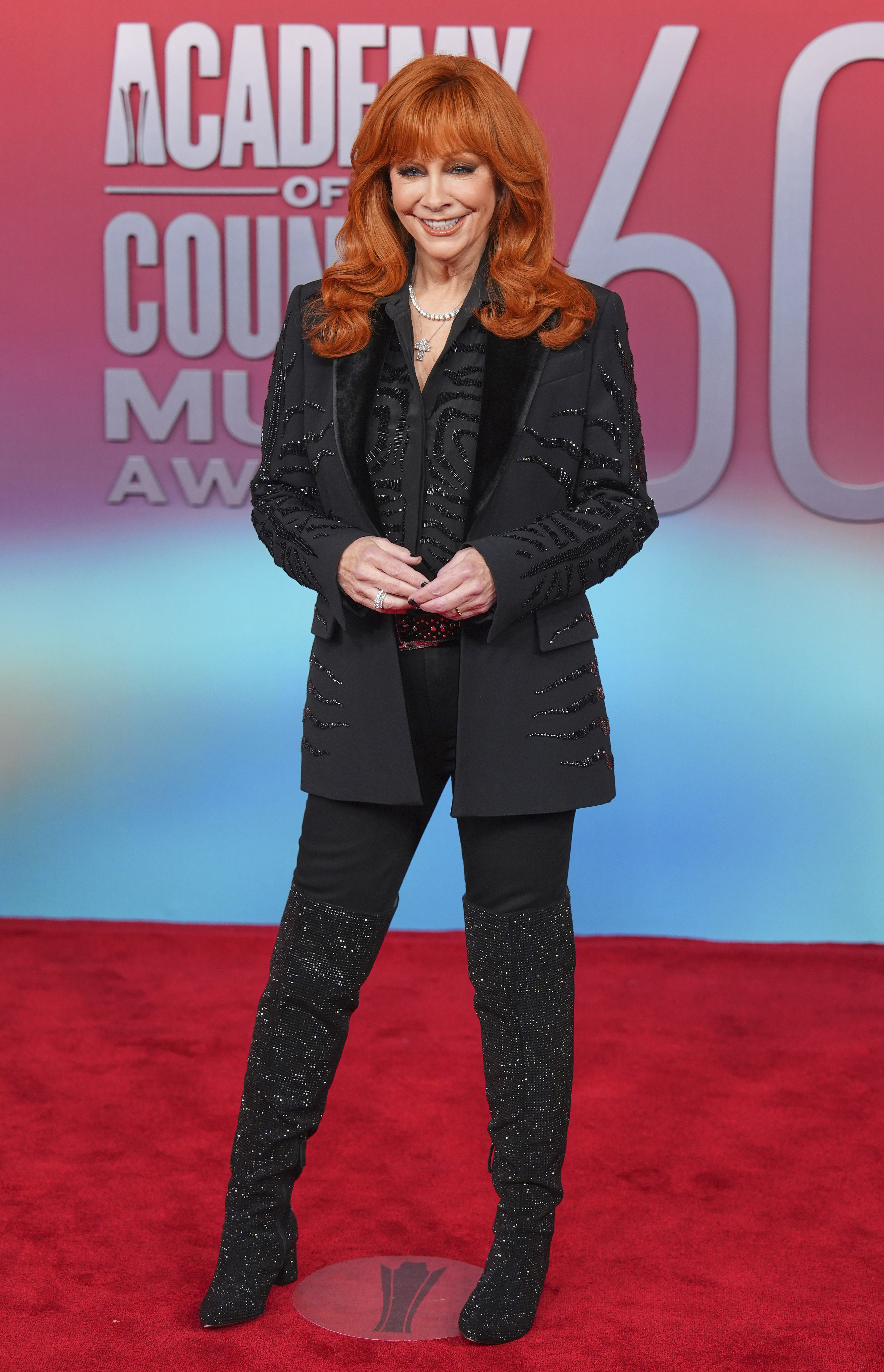 Reba Mcentire arrives at the 60th annual academy of country music on Thursday, May 8, 2025, in Frisco, Texas